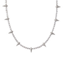 SPIKED BREAKER CHAIN - 5MM WHITE GOLD