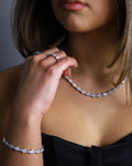 HONEYCOMB BRACELET - 3MM WHITE GOLD