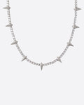 SPIKED BREAKER CHAIN - 5MM WHITE GOLD