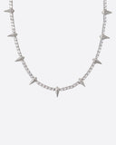 SPIKED BREAKER CHAIN - 5MM WHITE GOLD