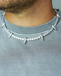 SPIKED BREAKER CHAIN - 5MM WHITE GOLD
