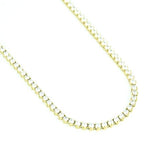 4MM DIAMOND 4-PRONGED TENNIS CHAIN IN GOLD *NEW*