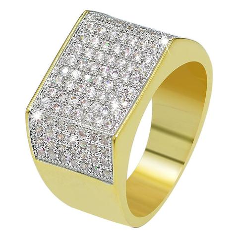 18K LAB DIAMOND SIGNET RING