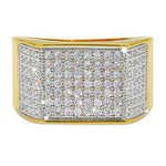 18K LAB DIAMOND SIGNET RING