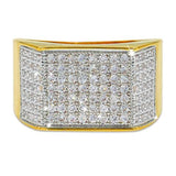 18K LAB DIAMOND SIGNET RING