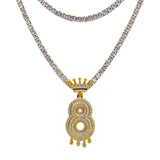 CUSTOM CROWN LAYER LETTER NECKLACES