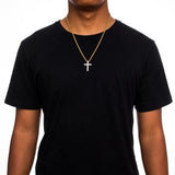 MICRO DIAMOND CROSS NECKLACE