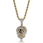 PAVED LION NECKLACE IN YELLOW GOLD *NEW*