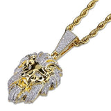 PAVED LION NECKLACE IN YELLOW GOLD *NEW*