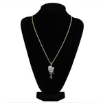 FLOODED PRAYING HANDS NECKLACE *NEW*