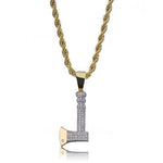 Paved Micro Diamond Ax Necklace *NEW*