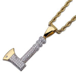 Paved Micro Diamond Ax Necklace *NEW*