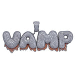 CUSTOM RED DRIP BUBBLE LETTER NECKLACES