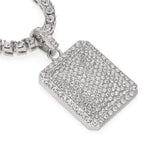 MICRO DIAMOND FLOODED PENDANT W/ TENNIS CHAIN *BUNDLE DEAL*