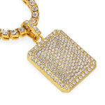 MICRO DIAMOND FLOODED PENDANT W/ TENNIS CHAIN *BUNDLE DEAL*