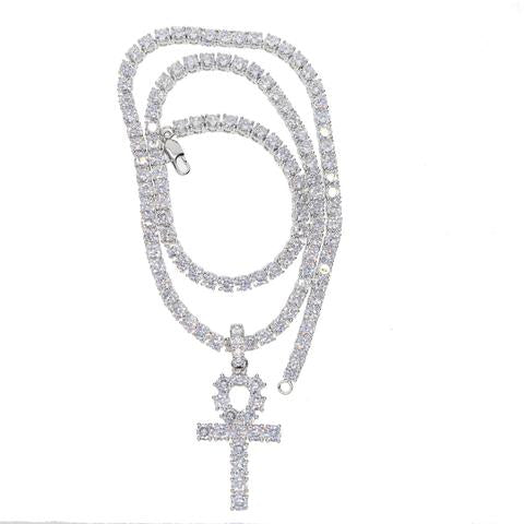 AA+ ANKH // TENNIS CHAIN IN WHITE GOLD *BUNDLE DEAL*