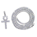 AA+ ANKH // TENNIS CHAIN IN WHITE GOLD *BUNDLE DEAL*