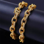 DIAMOND LINK BRACELET IN GOLD