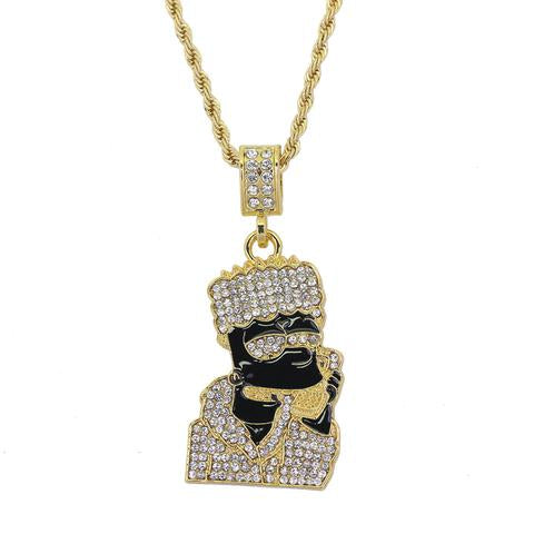 MICRO DIAMOND CUSTOM BART NECKLACE *NEW*