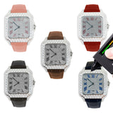 Red VS Moissanite Stainless Steel Luxury Watch