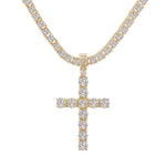 MICRO DIAMOND CROSS NECKLACE