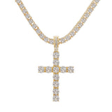 MICRO DIAMOND CROSS NECKLACE