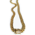 CUBAN LINK W/ MICRO DIAMOND CLASP *NEW*