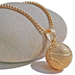 GOLD BASKETBALL NECKLACE