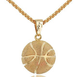 GOLD BASKETBALL NECKLACE
