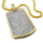 MICRO DIAMOND DOG TAG CHAIN *NEW*