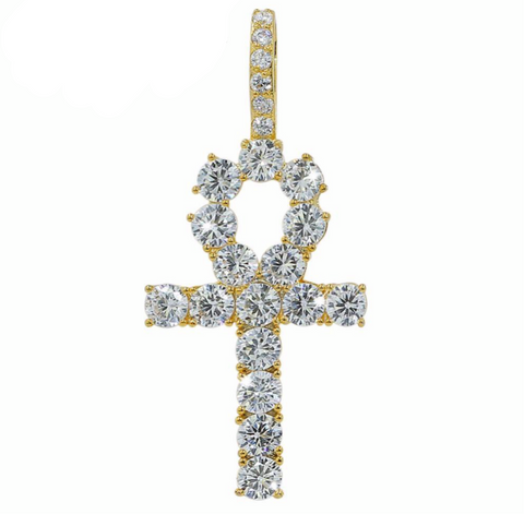 MICRO DIAMOND ANKH NECKLACE