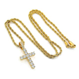 MICRO DIAMOND CROSS NECKLACE