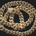 12MM CURVED DIAMOND CUBAN LINK CHAIN *NEW