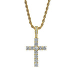 MICRO DIAMOND CROSS NECKLACE
