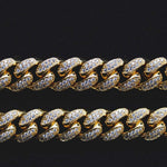 12MM CURVED DIAMOND CUBAN LINK CHAIN *NEW