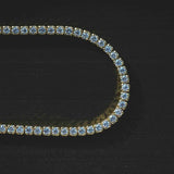 6MM DIAMOND BUTTERCUP TENNIS CHAIN IN GOLD *NEW*.