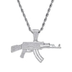 PAVED DIAMOND AK NECKLACE *NEW*