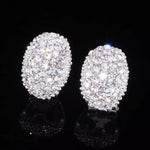 Multi Diamond White Gold Earrings