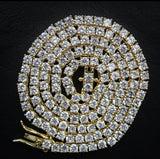 4MM DIAMOND BUTTERCUP TENNIS CHAIN IN GOLD *NEW*