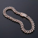 Miami Prong Set Cuban Chain in Rose Gold