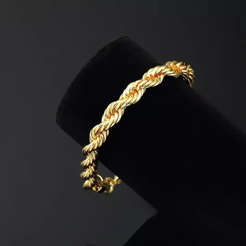 14k Yellow Gold Rope Bracelet