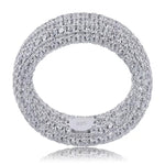 .925 Silver Embedded Diamond Ring