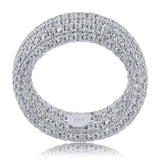 .925 Silver Embedded Diamond Ring