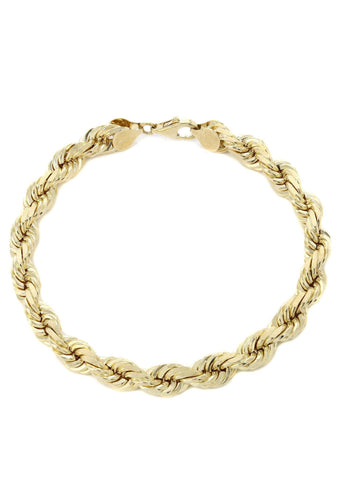 Solid 14k Gold Rope Bracelet