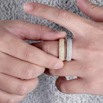 .925 Silver Embedded Diamond Ring