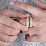 .925 Silver Embedded Diamond Ring