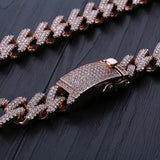 Miami Prong Set Cuban Chain in Rose Gold