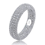 .925 Silver Embedded Diamond Ring