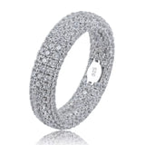 .925 Silver Embedded Diamond Ring