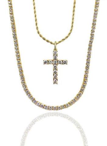DIAMOND TENNIS // CROSS SET - GOLD *NEW*